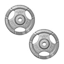 Olympic 2" Cast Iron Tri-Grip Weight Plate 2.5kg - Silver