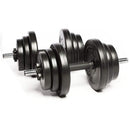 TnP Accessories Adjustable Dumbbell Set With Plastic Handle 15kg = 7.5Kg x 2 