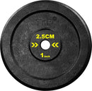 TnP Accessories Round Cast Iron Weight Plate 1" - 2.5KG - Black