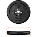 TnP Accessories Round Cast Iron Weight Plate 1" - 2.5KG - Black