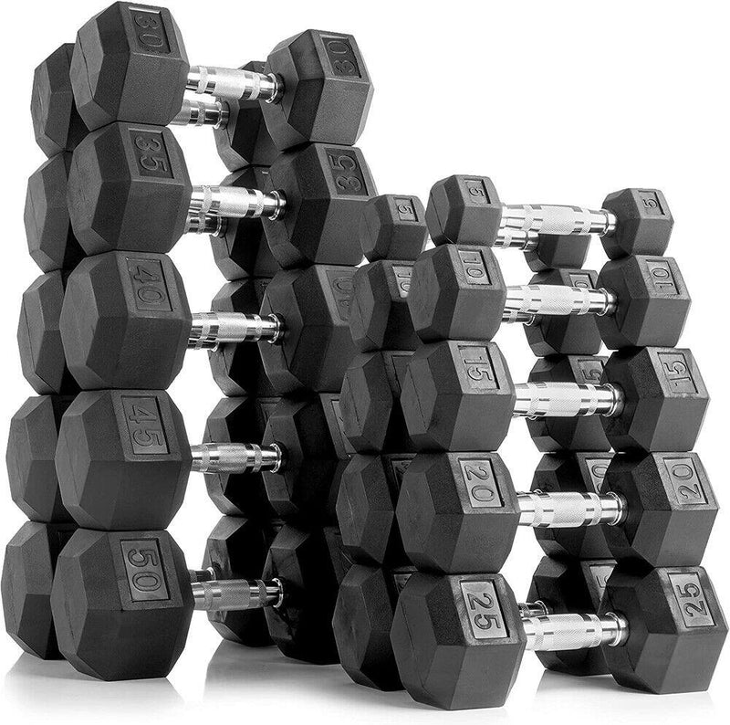 NEW HEX DUMBBELL SET - CHOICE OF WEIGHT