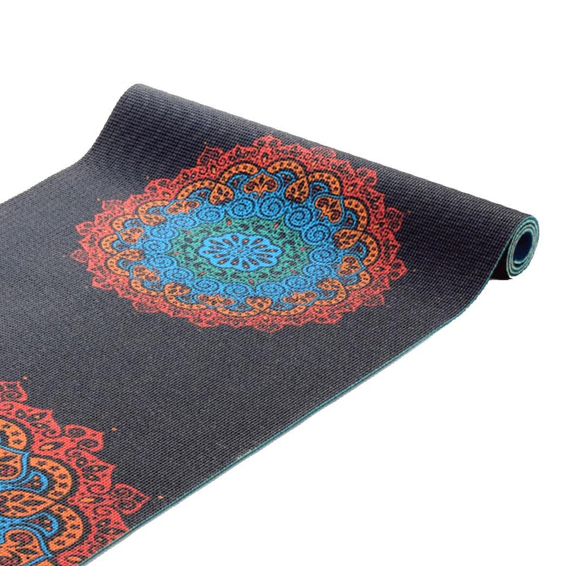 Buy TnP Accessories® 6mm Yoga Mats Soft Non Slip PVC Mandala Exercise Mat - Black/Colourful Motif 