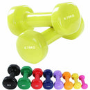 Solid Vinyl Dumbbell Pair 0.75Kg Light Green