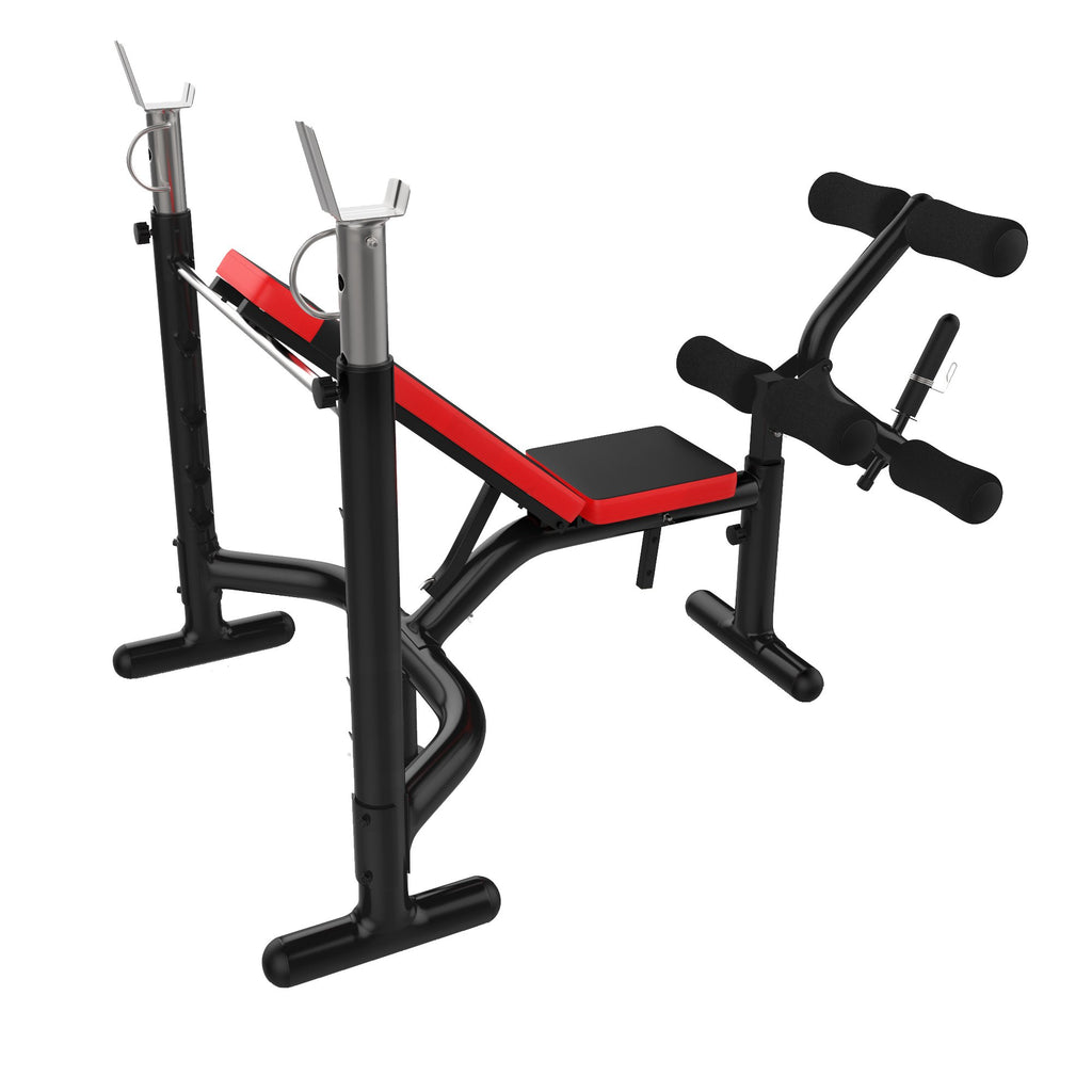 Lightweight Bench Rack Weight Bench With Rack - Black/Red - XQBH-08 | TnP Accessories