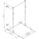 Adjustable Half Power Rack Black