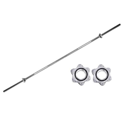 1 Inch Chrome Barbell + 2 Spinlock Collars - 5.5ft