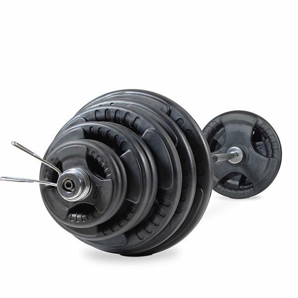 Buy TnP Accessories® 2 Inch Olympic Barbell Set Tri Grip Rubber Weight Plates 170kg 