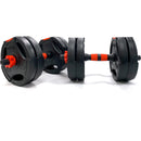 Buy TnP Accessories® Tri-Grip Dumbbell Set (Black+Red Dumbbell Bar) 10Kg 