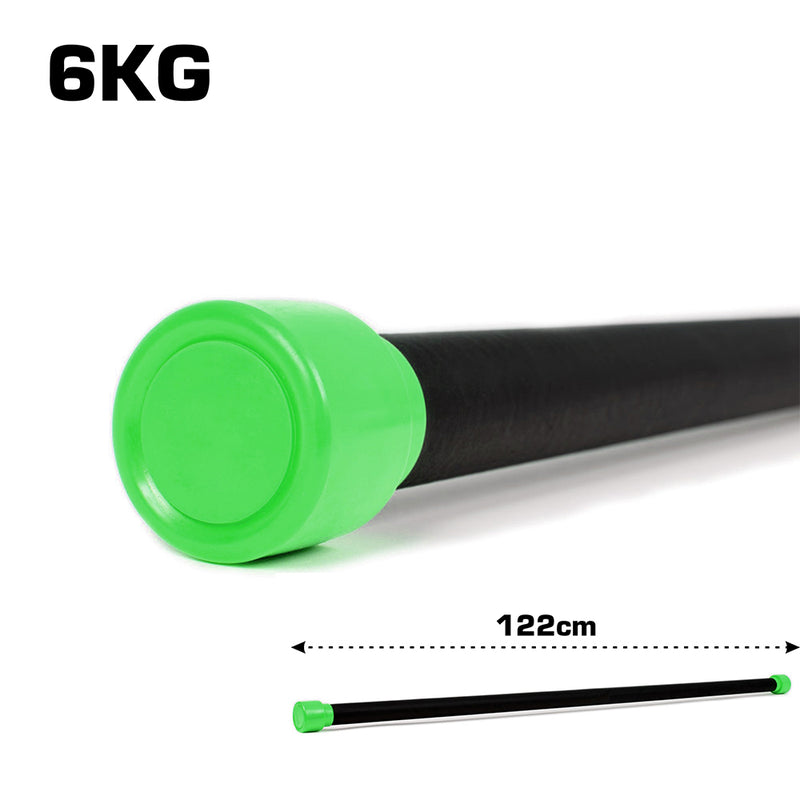 Aerobic Weighted Bar 6kg Green