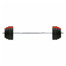 Buy TnP Accessories® 1 Inch Tri-Grip Vinyl Barbell Set Red/Black Weight Plates - 60Kg 