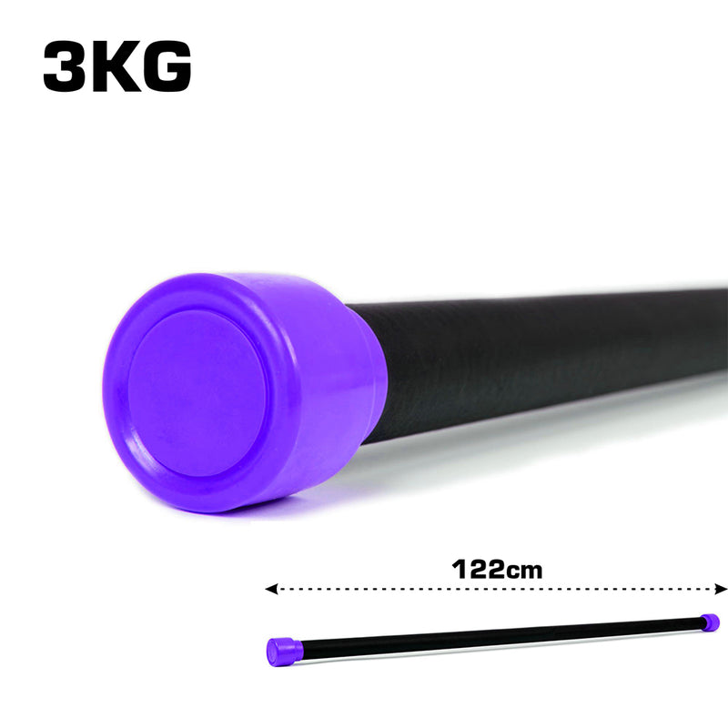 Aerobic Weighted Bar 3kg Purple