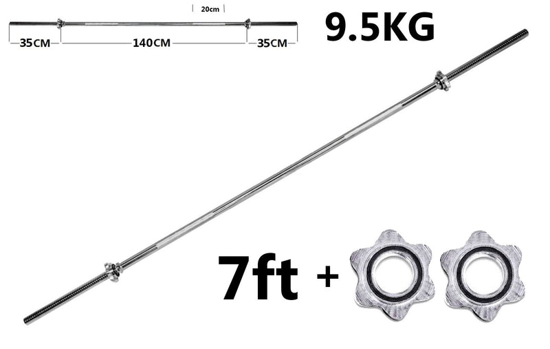 Buy TnP Accessories® Standard 1 Inch Barbell Bar Weights Spin Lock Triceps Bar - 7Ft 