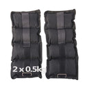 Buy TnP Accessories® Ankle Wrist Weight Straps Adjustable Black / Grey 2 x 0.5Kg 