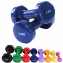 Solid Vinyl Dumbbell Pair 2.5Kg Blue