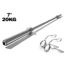 2" Olympic Bar + 2 Spring Collars - 7ft