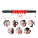 Buy TnP Accessories® Massage Stick Roller with 6 Trigger Point Rollers - Red/Black 