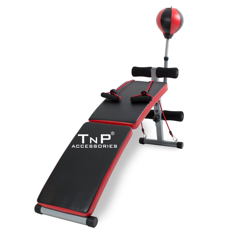 Buy TnP Accessories® TnP Sit Up Bench with Boxing Ball and Rope - Ab Crunch 