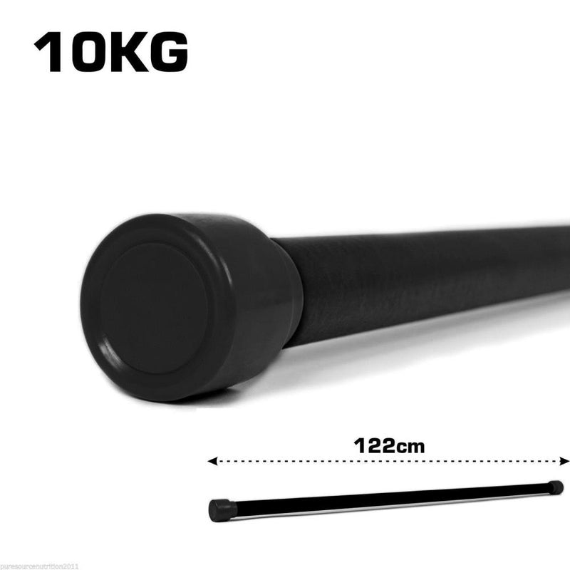 Aerobic Weighted Bar 10kg Black