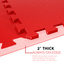 TnP Accessories EVA Interlocking Mat 60x60x2cm Red & Black