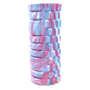 Foam Roller Yoga Pilates Massage 34cm x 14cm - Pink/Blue/White Mix