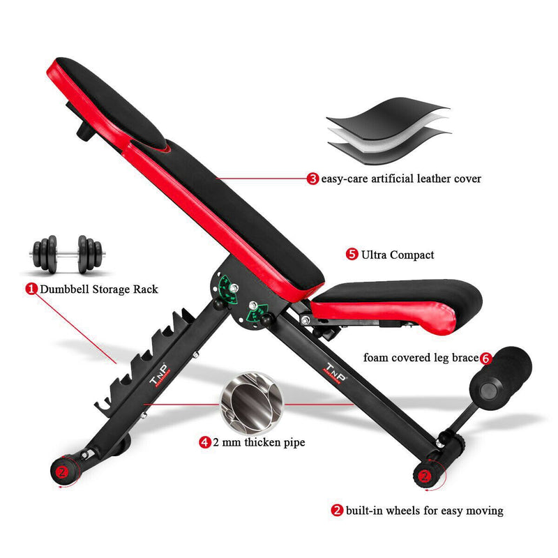 Buy TnP Accessories Adjustable Weight Bench XQ-503C Black/Red 