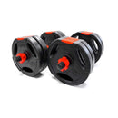 Buy TnP Accessories® Tri-Grip Dumbbell Set (Black+Red Dumbbell Bar) 10Kg 