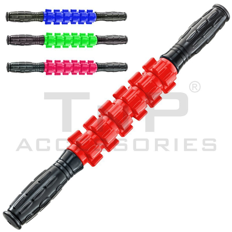 Buy TnP Accessories® Massage Stick Roller with 6 Trigger Point Rollers - Red/Black 