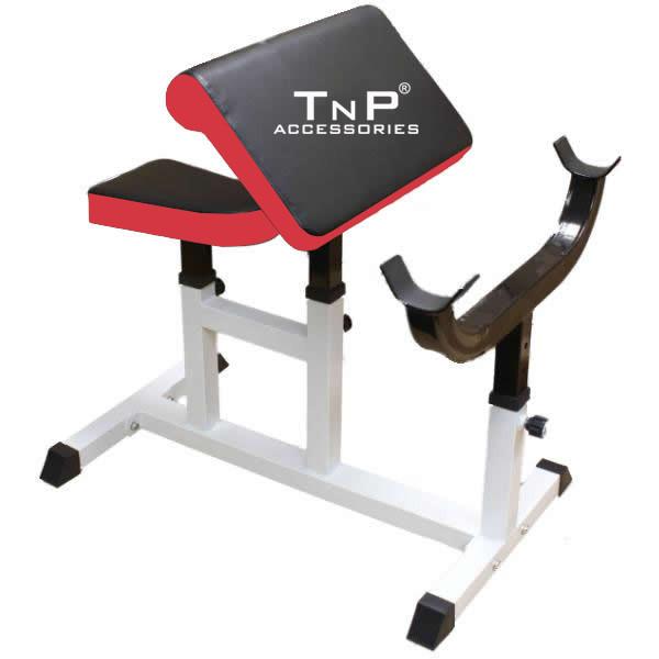 Buy TnP Accessories® Adjustable Arm Curl Preacher Bench Metal Workout 