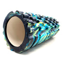 Foam Roller Yoga Pilates Massage 34cm x 14cm - Black/Blue/Yellow Mix