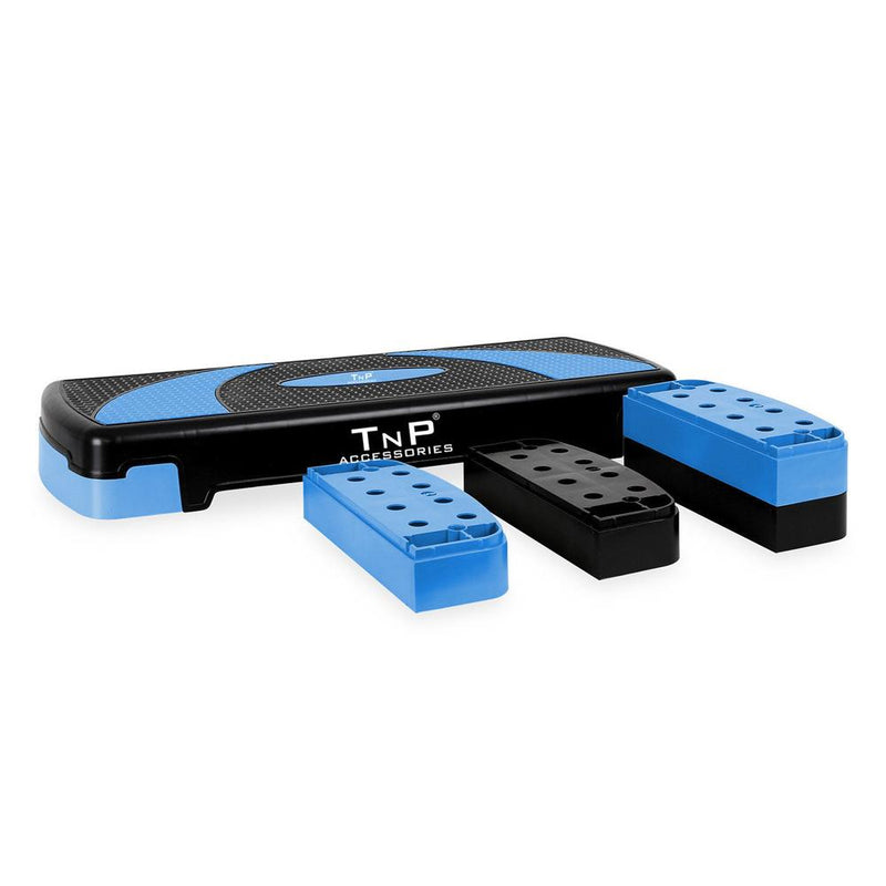 Buy TnP Accessories® Adjustable 3 Level Aerobic Fitness Stepper - 78Cm Black/Blue 