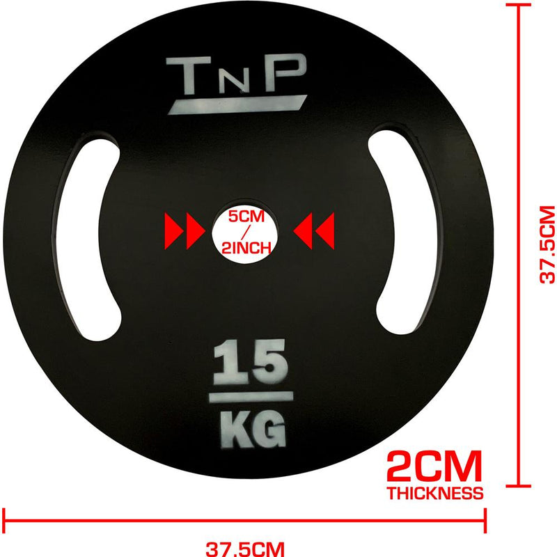 Olympic 2" Steel Weight Plate 15kg - Black