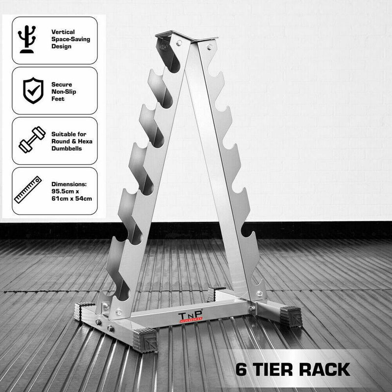 Buy TnP Accessories® Vertical Dumbbell Storage Rack Holds Up to 6 Pairs 