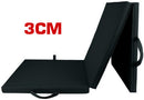 Tri-Fold Exercise Mat 3cm Thick - Black