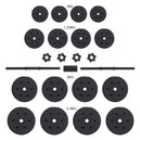 Buy TnP Accessories® Black Vinyl Dumbbell Set with Connector - 30Kg 