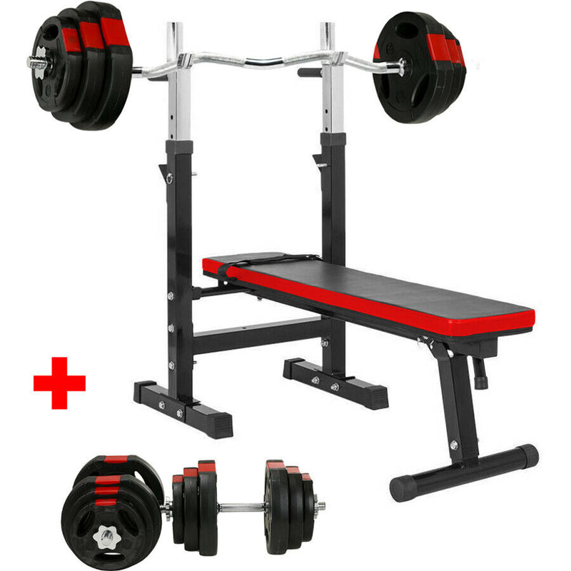 XQBH-10 Dumbbell Set: 20KG 10KG X EZ Curl Bar Set