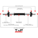 TnP Accessories 2 X 18" Plastic Dumbbell Bars + 4 x Spinlock Collars
