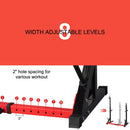 TnP Accessories Adjustable Squat Rack - Black/Red