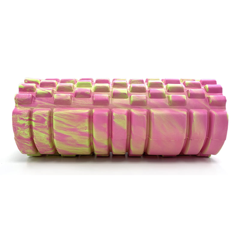 Foam Roller Yoga Pilates Massage 34cm x 14cm - Pink/Yellow Mix