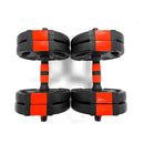 Buy TnP Accessories® Tri-Grip Dumbbell Set (Black+Red Dumbbell Bar) 10Kg 