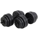 Buy TnP Accessories® Black Vinyl Dumbbell Set with Connector - 30Kg 