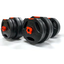 Buy TnP Accessories® Tri-Grip Dumbbell Set (Black+Red Dumbbell Bar) 40Kg 
