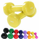 Solid Vinyl Dumbbell Pair 1Kg Yellow