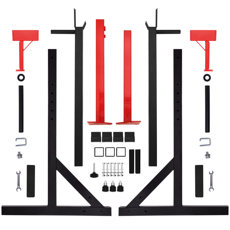 TnP Accessories Adjustable Squat Rack - Black/Red