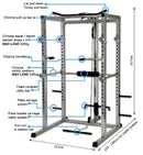 Power Rack Cage and Cable System Black